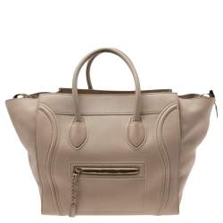 Pre Owned Céline Beige Leather Large Phantom Luggage Tote