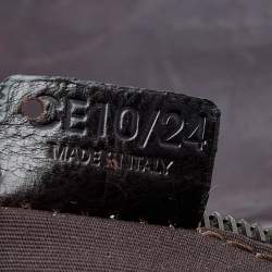 Pre Owned Celine Brown Leather Vintage Buckle Satchel