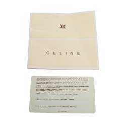 Pre Owned Celine Red/Fuchsia Pleated Leather Clutch