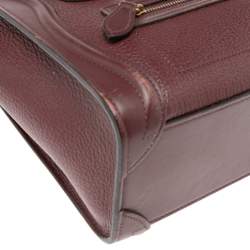 Pre Owned حقيبة يد لاغدج سيلين نانو جلد عنابي