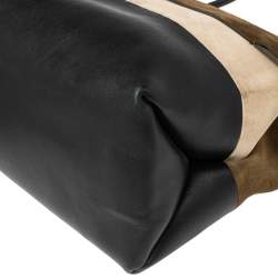 Pre Owned Celine Tricolor Leather And Suede All Soft Shoulder Bag and Pouch