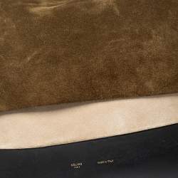Pre Owned Celine Tricolor Leather And Suede All Soft Shoulder Bag and Pouch
