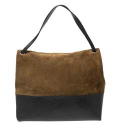 Pre Owned Celine Tricolor Leather And Suede All Soft Shoulder Bag and Pouch