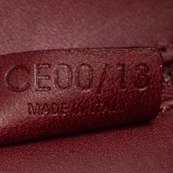 Pre Owned Celine Burgundy Leather Studded Tote