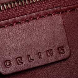 Pre Owned Celine Burgundy Leather Studded Tote