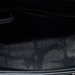 Pre Owned Celine Black/White Leather Micro Luggage Tote