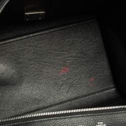 Pre Owned Celine Black Leather And Suede Medium Trapeze Bag