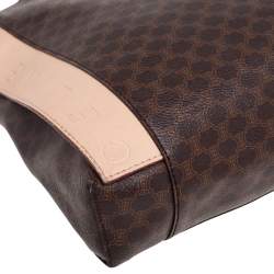 Pre Owned Celine Brown Macadam Coated Canvas and Leather Tote