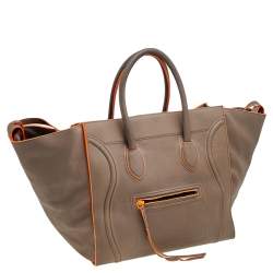 Pre Owned Celine Grey Leather Large Phantom Luggage Tote