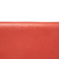 Pre Owned Celine Red Leather and Suede Large Trapeze Top Handle Bag