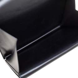 Pre Owned Celine Green/Black Calf Hair and Leather Flap Clutch 