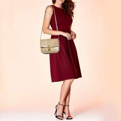 Pre Owned Celine Grey Python Medium Classic Box Shoulder Bag