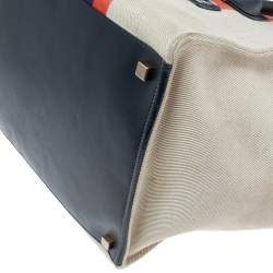 Pre Owned  Celine Beige/Multicolor Fabric Medium Phantom Luggage Tote