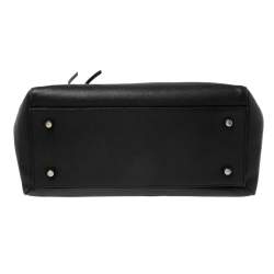 Pre Owned Celine Black Leather Medium Edge Top Handle Bag