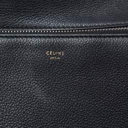 Pre Owned Celine Black Leather Medium Edge Top Handle Bag