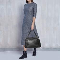 Pre Owned Celine Black Leather Medium Edge Top Handle Bag