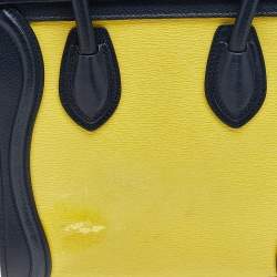 Pre Owned Céline Tri Color Leather Nano Luggage Tote