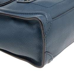 Pre Owned Celine Blue Leather Nano Luggage Tote