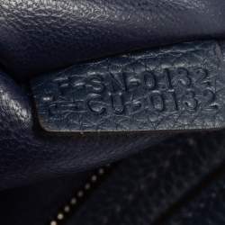 Pre Owned Celine Dark Blue Leather Top Handle Bag