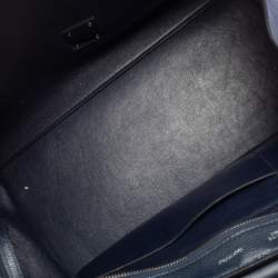 Pre Owned Celine Dark Blue Leather Top Handle Bag