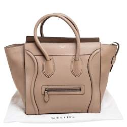 Pre Owned حقيبة يد سيلين لاغيدج ميني جلد بيج