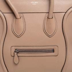 Pre Owned حقيبة يد سيلين لاغيدج ميني جلد بيج