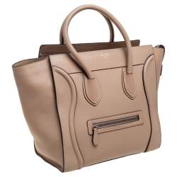 Pre Owned حقيبة يد سيلين لاغيدج ميني جلد بيج