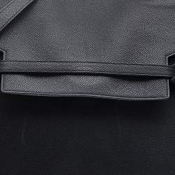 Pre Owned Celine Black Leather Mini  Belt Top Handle Bag