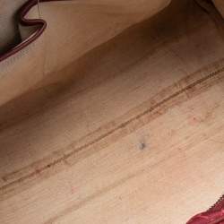 Pre Owned Celine Pink Horse Carriage Printed Leather Satchel