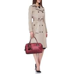 Pre Owned Celine Pink Horse Carriage Printed Leather Satchel