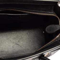 Pre Owned Celine Tri Color Leather Nano Luggage Tote