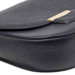 Pre Owned Celine Black Leather Small Trotteur Crossbody Bag