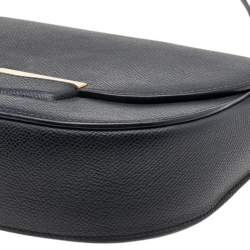 Pre Owned Celine Black Leather Small Trotteur Crossbody Bag