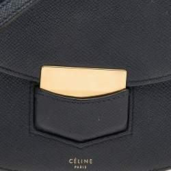 Pre Owned Celine Black Leather Small Trotteur Crossbody Bag