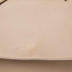 Pre Owned Celine Beige Leather Mini Belt Top Handle Bag