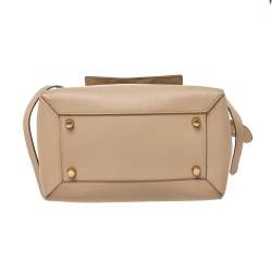 Pre Owned Celine Beige Leather Mini Belt Top Handle Bag