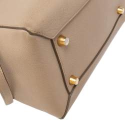 Pre Owned Celine Beige Leather Mini Belt Top Handle Bag