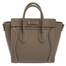 Pre Owned حقيبة يد توتس سيلين لاغيدج نانو جلد رصاصي