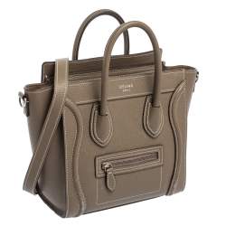 Pre Owned حقيبة يد توتس سيلين لاغيدج نانو جلد رصاصي