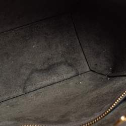 Pre Owned Celine Grey Grained Leather Nano Belt Top Handle Bag