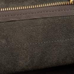 Pre Owned Celine Grey Grained Leather Nano Belt Top Handle Bag