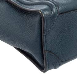 Pre Owned Céline Blue Leather Nano Luggage Tote