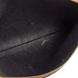 Pre Owned Celine Grey/Brown Felt Zip Pouch