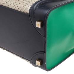 Pre Owned حقيبة يد توتس سيلين مايكرو لاغيدج جلد وجلد ثعبان ثلاثي اللون