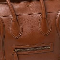 Pre Owned حقيبة يد توتس سيلين ميني لاغيدج جلد بني