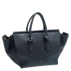 Celine Black Leather Small Tie Tote