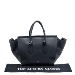 Celine Black Leather Small Tie Tote