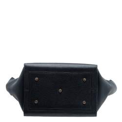 Celine Black Leather Small Tie Tote