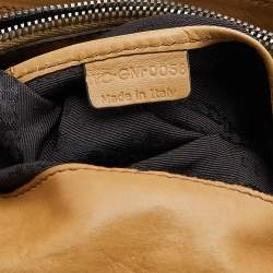 Pre Owned Celine Beige Leather Flap Shoulder Bag