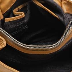 Pre Owned Celine Beige Leather Flap Shoulder Bag